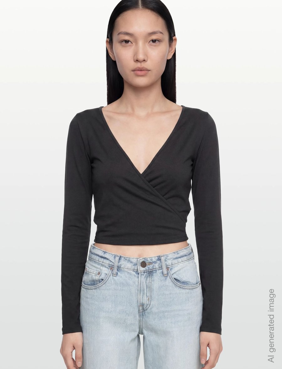 Gina Tricot - Soft wrap yoga cardigan - pikkade varrukatega topid - black (9000) - 3