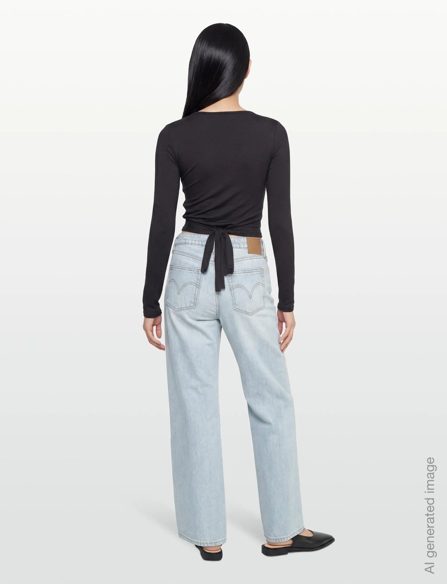 Gina Tricot - Soft wrap yoga cardigan - pikkade varrukatega topid - black (9000) - 4