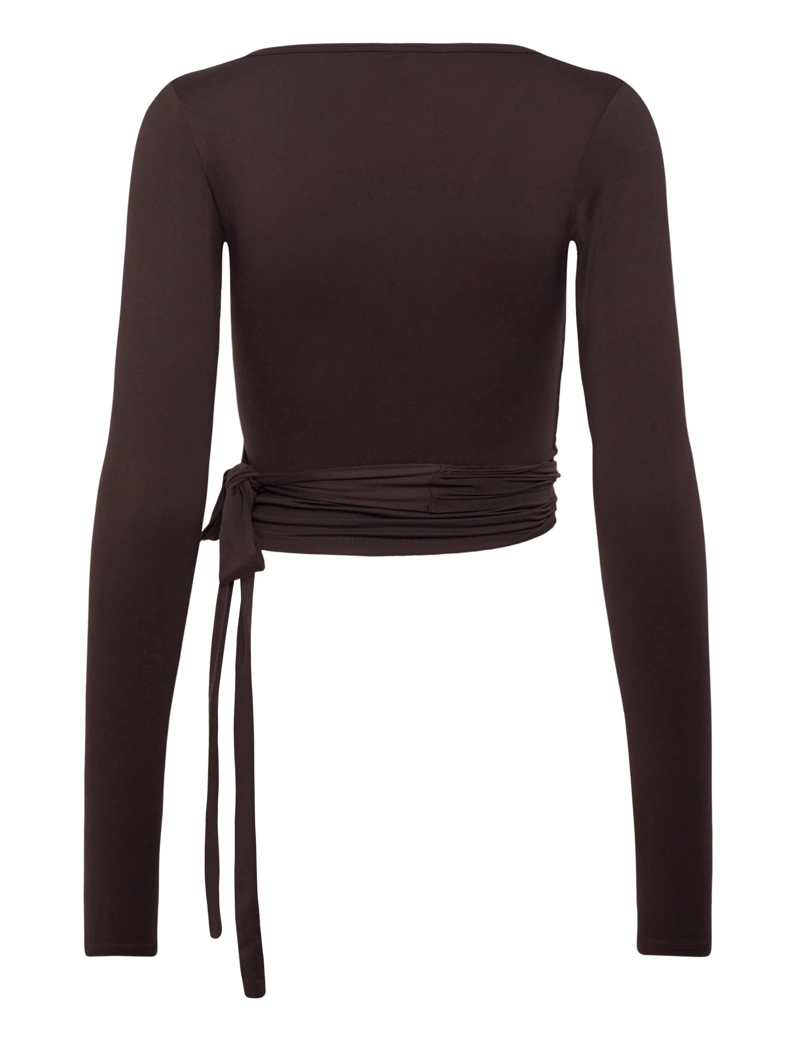 Gina Tricot - Soft wrap yoga cardigan - langærmede toppe - chocolate plum (4015) - 2