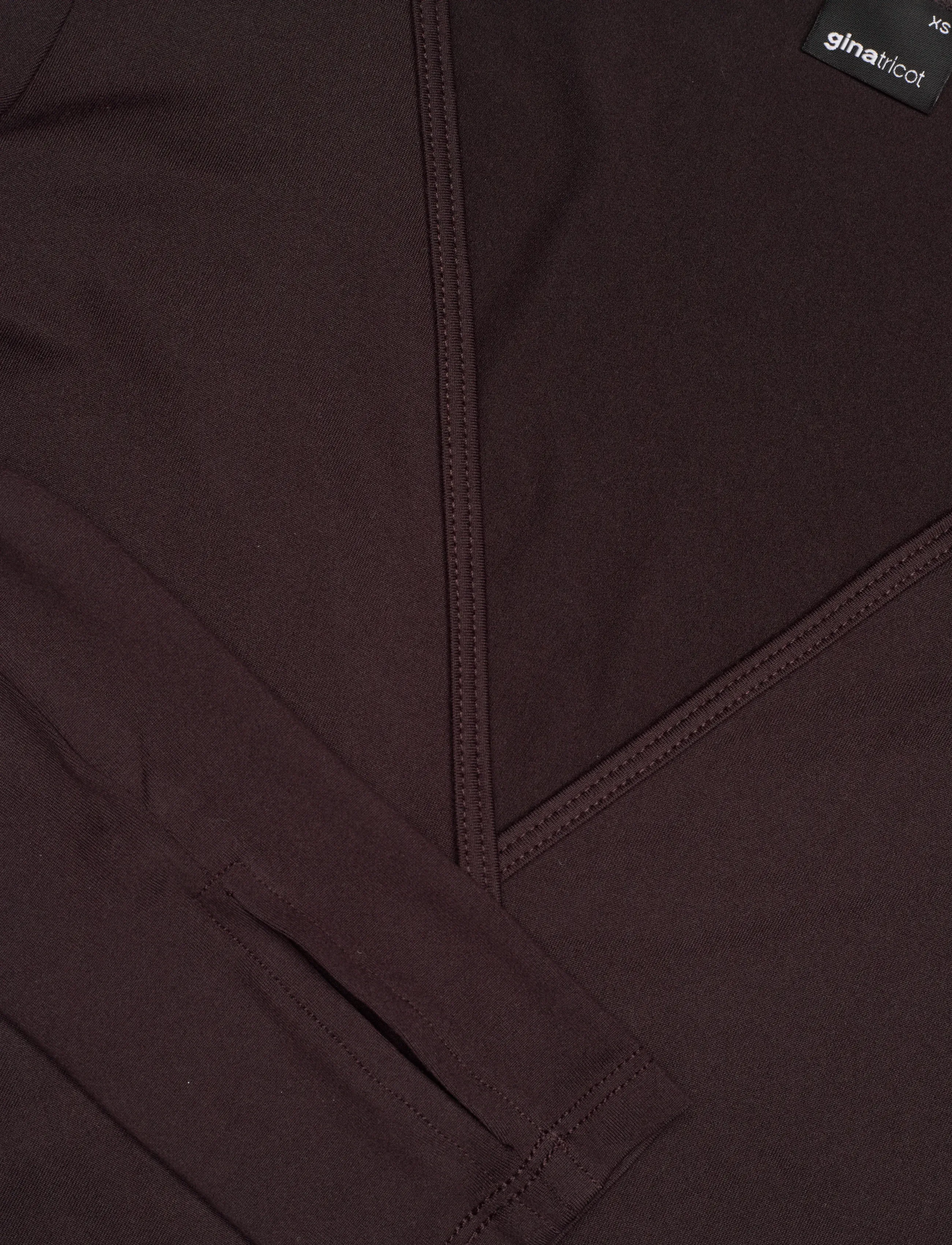 Gina Tricot - Soft wrap yoga cardigan - langærmede toppe - chocolate plum (4015) - 5