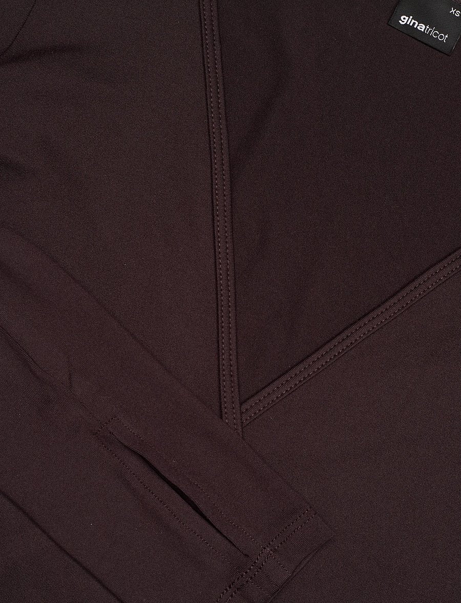 Gina Tricot - Soft wrap yoga cardigan - langärmlige tops - chocolate plum (4015) - 5