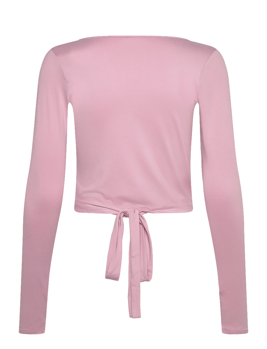 Gina Tricot - Soft wrap yoga cardigan - long-sleeved tops - dusty pink - 2