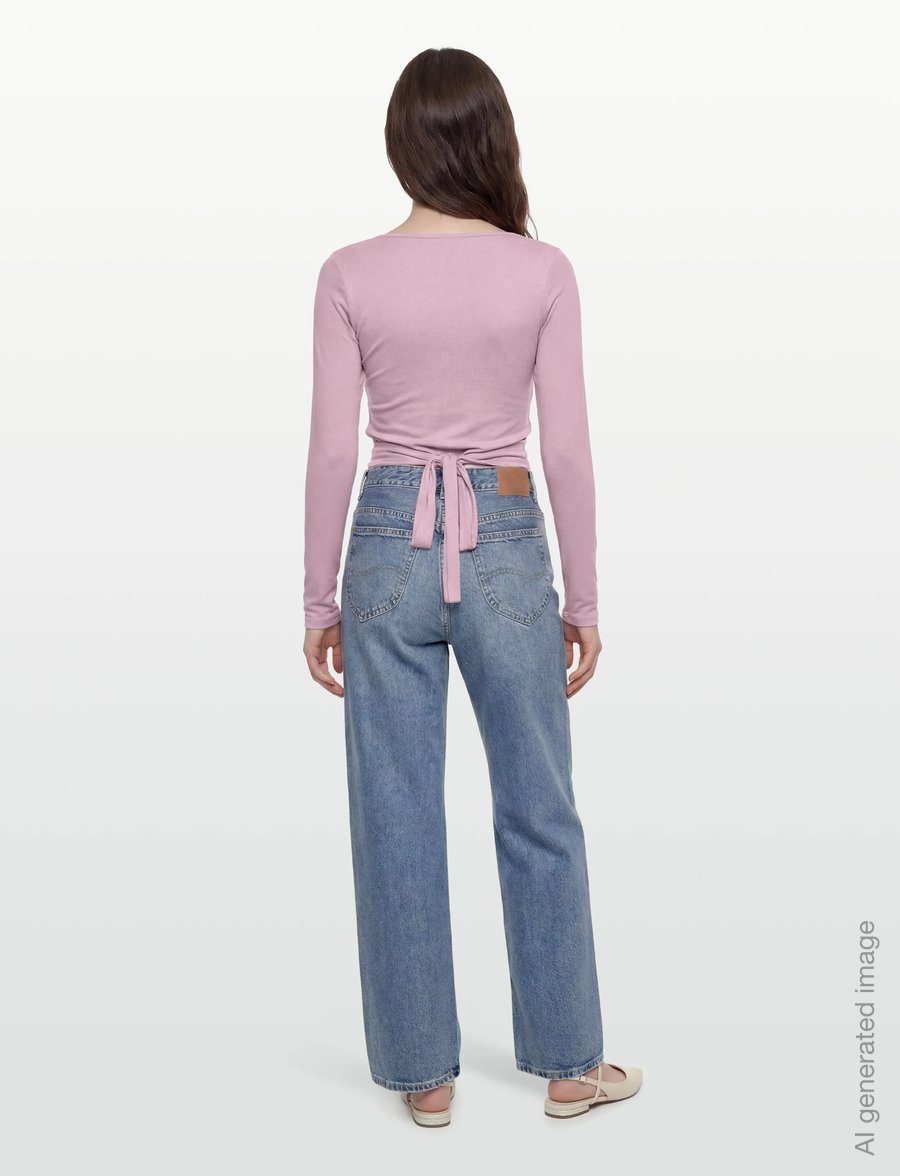 Gina Tricot - Soft wrap yoga cardigan - long-sleeved tops - dusty pink - 4