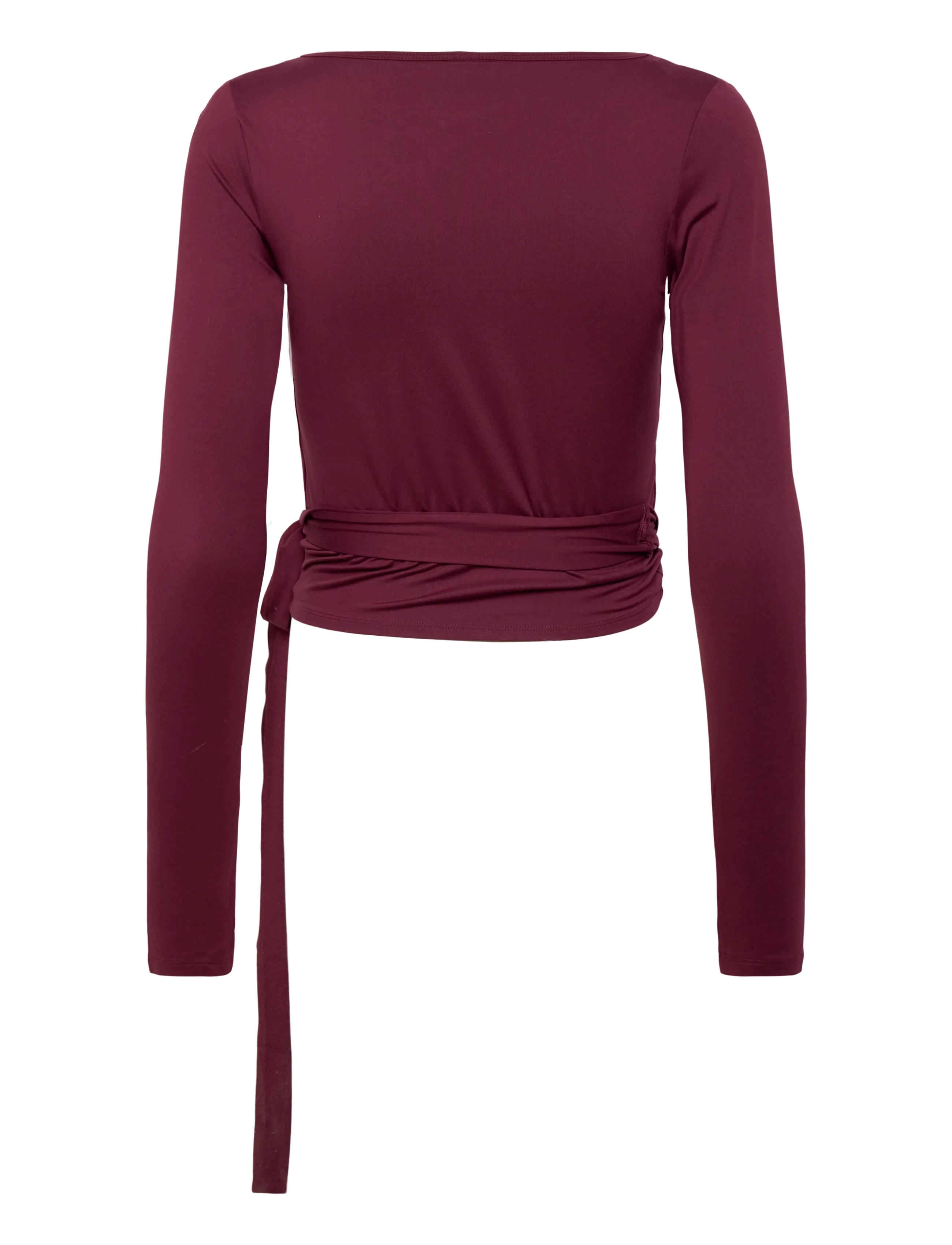 Gina Tricot - Soft wrap yoga cardigan - långärmade toppar - wine - 2