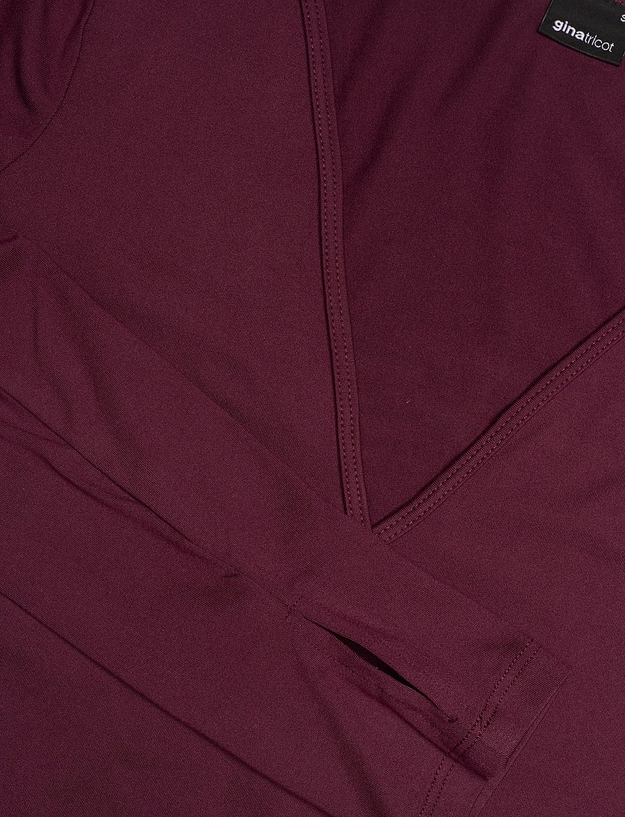 Gina Tricot - Soft wrap yoga cardigan - langærmede toppe - wine - 5