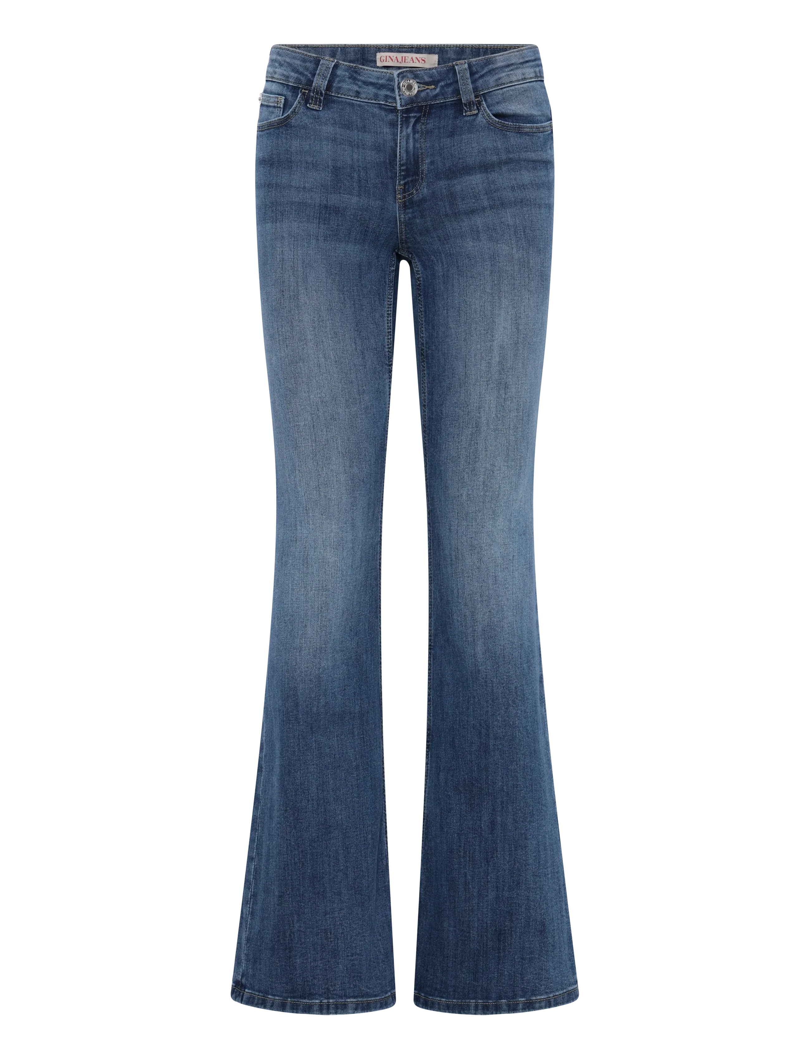 Gina Tricot Glow low flare jeans - Tøj - MID BLUE / blue