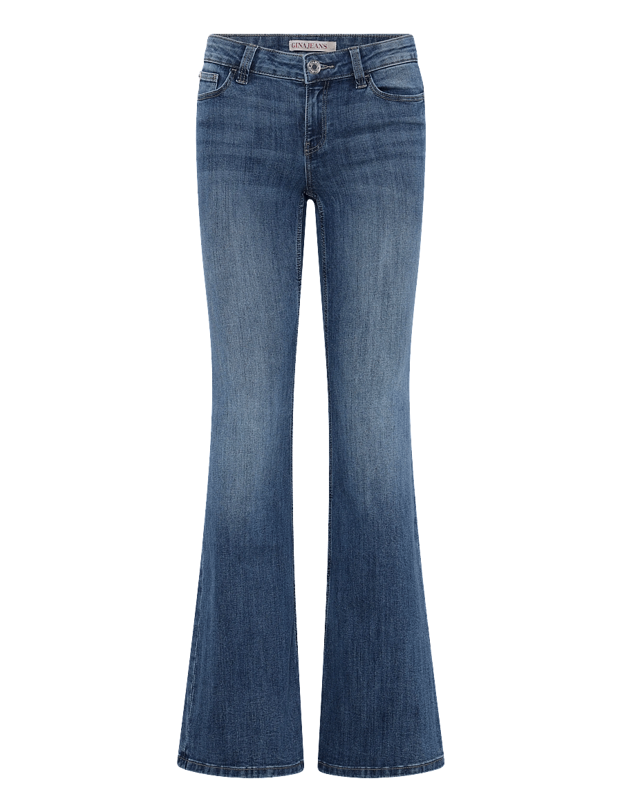 Gina Tricot - Glow low flare jeans - flared jeans - mid blue - 0