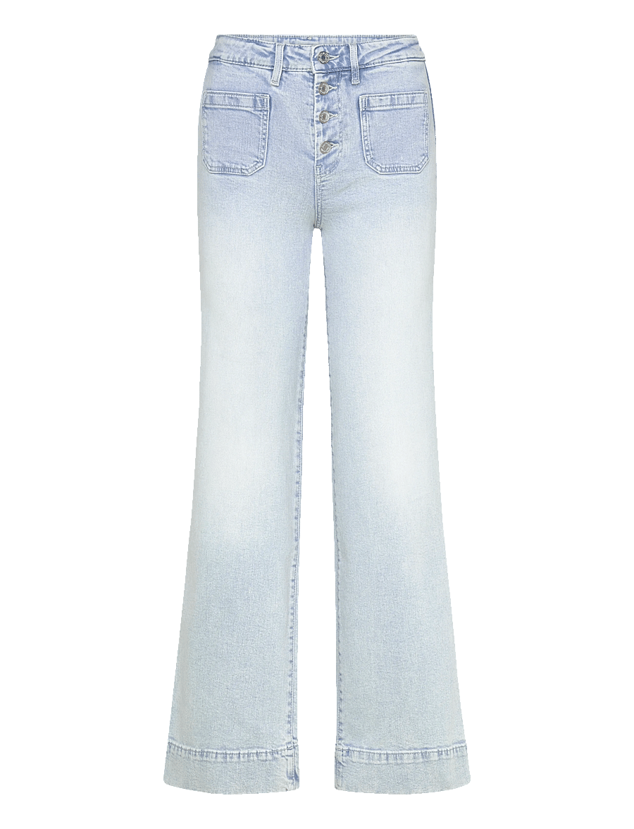 Gina Tricot - Waist hug flare jeans - flared jeans - lt blue - 0
