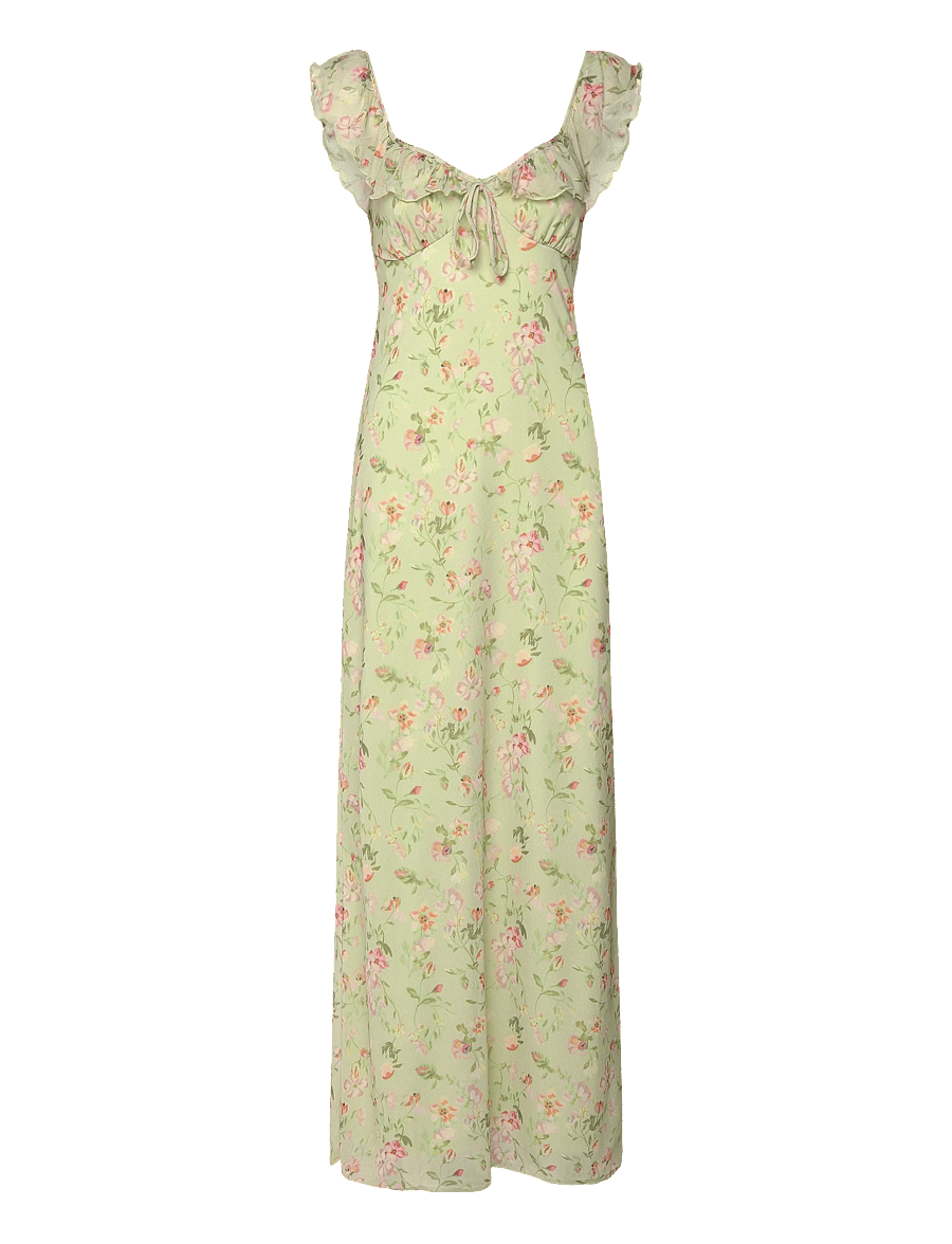 Gina Tricot - Frill maxi dress - bloom flower print - 1