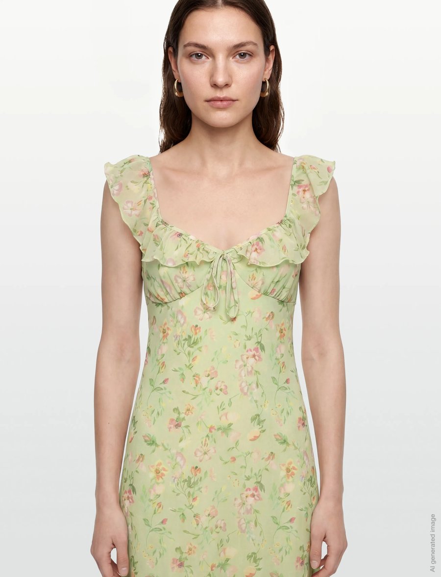 Gina Tricot - Frill maxi dress - bloom flower print - 3