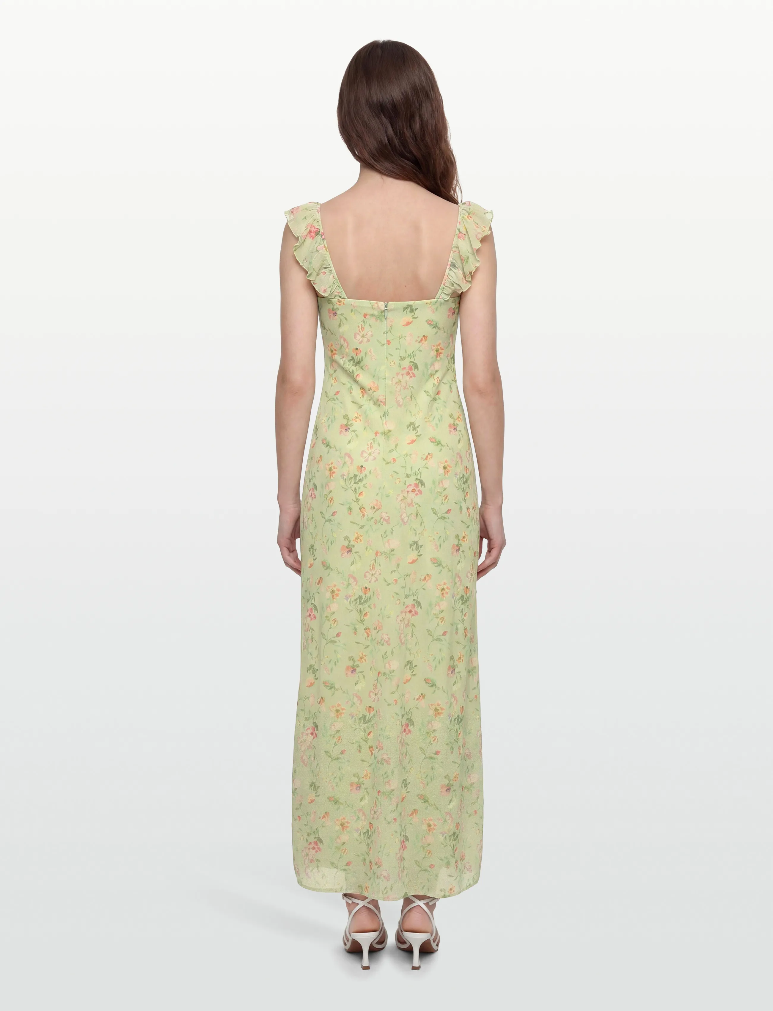 Gina Tricot - Frill maxi dress - bloom flower print - 4