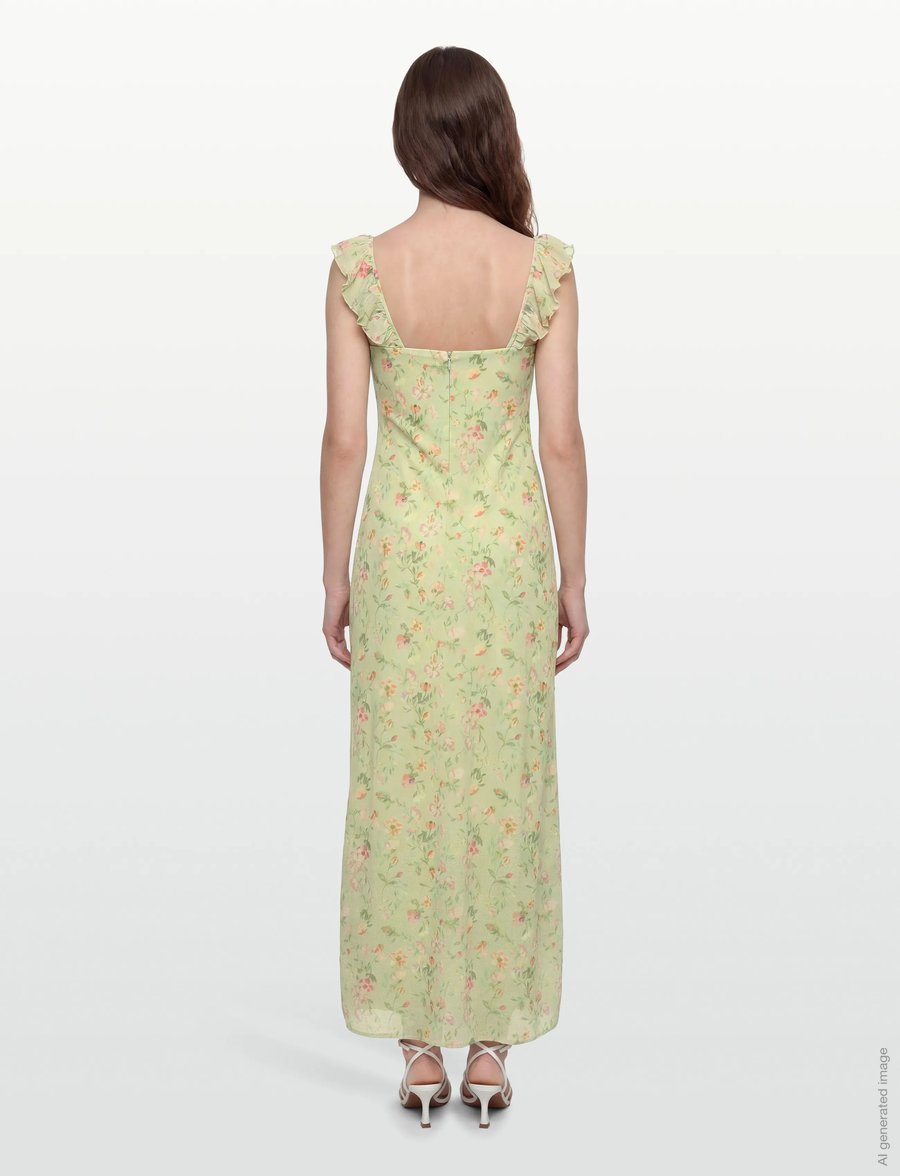 Gina Tricot - Frill maxi dress - bloom flower print - 4