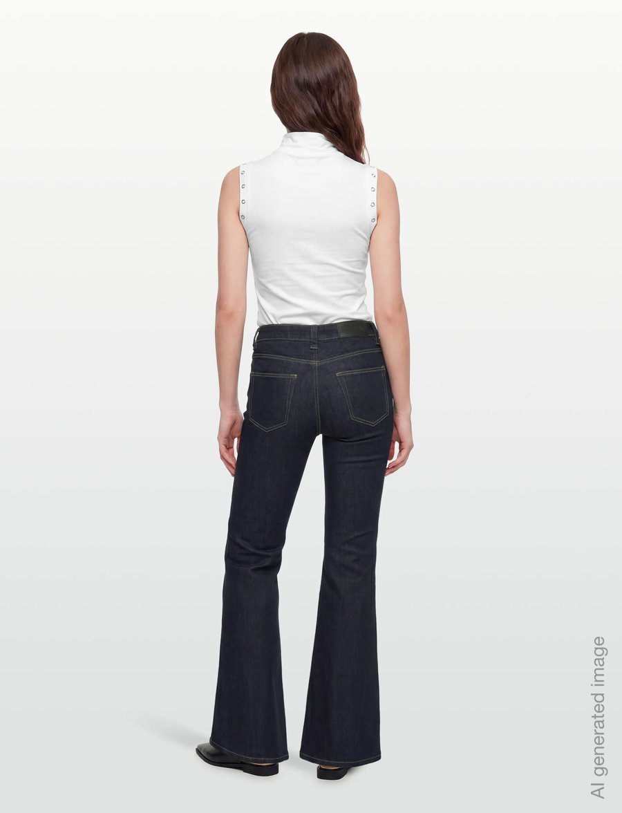 Gina Tricot - Ultra flare jeans - alt laiad teksad - rinse - 4