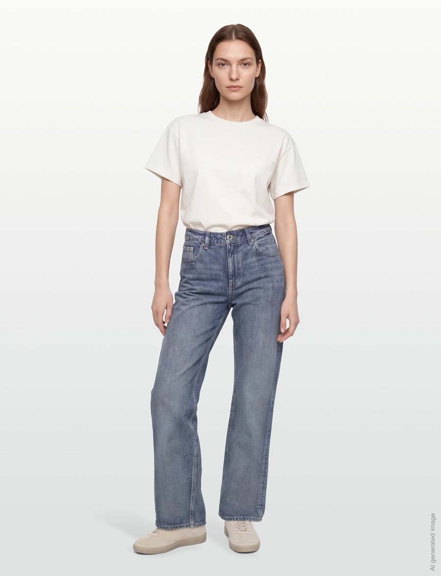 Gina Tricot - Rebel high wide jeans - pantalons larges - blue - 0