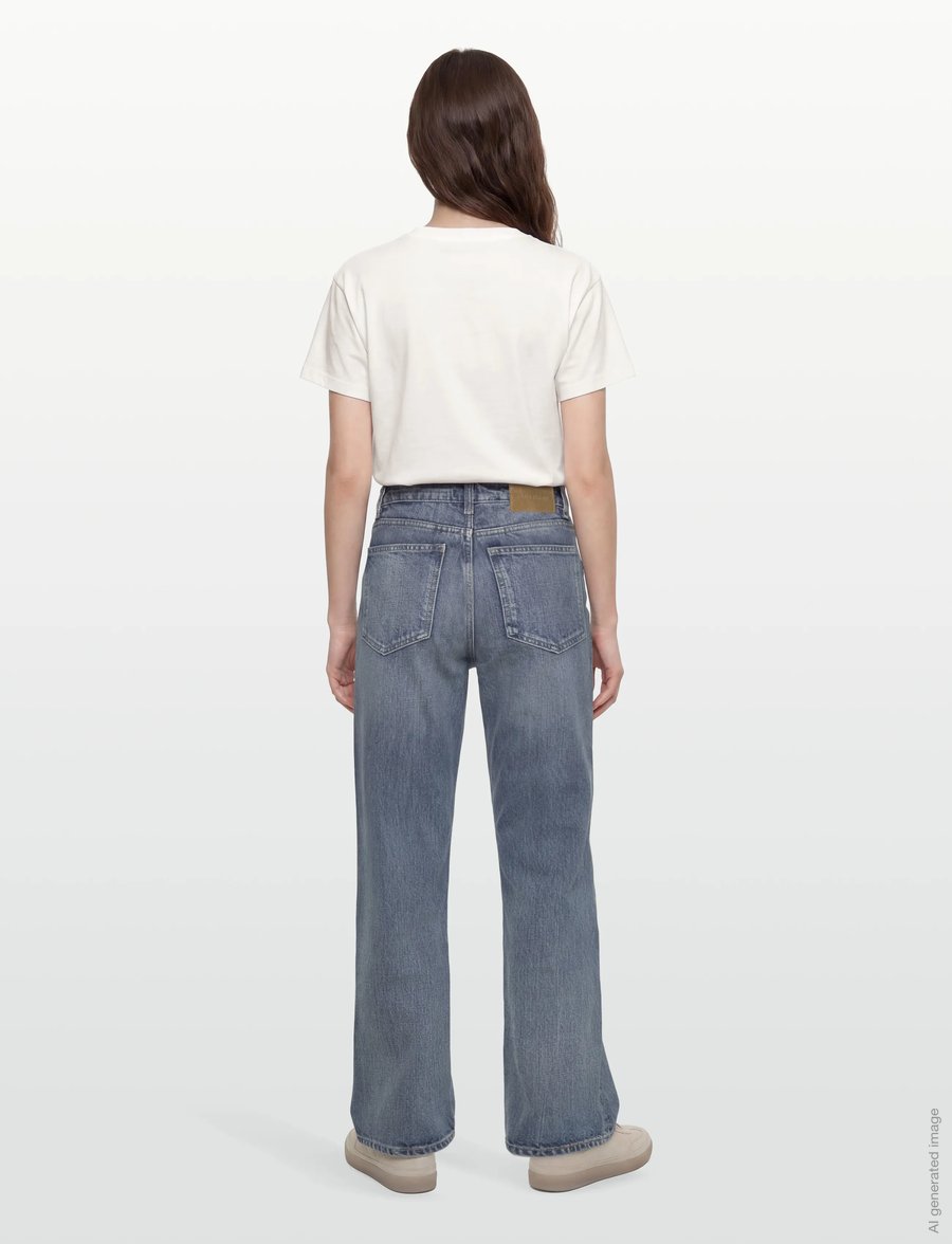 Gina Tricot - Rebel high wide jeans - pantalons larges - blue - 4