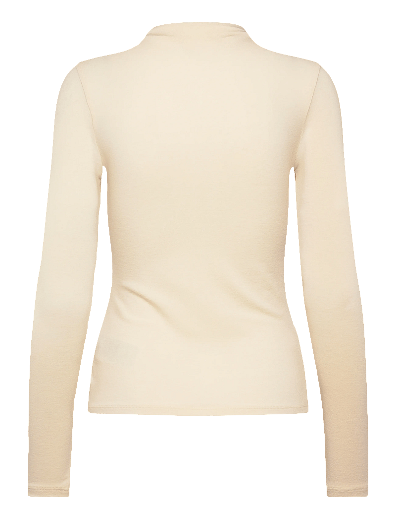Gina Tricot - Button down funnel neck top - cardigans - gardenia (1496) - 2
