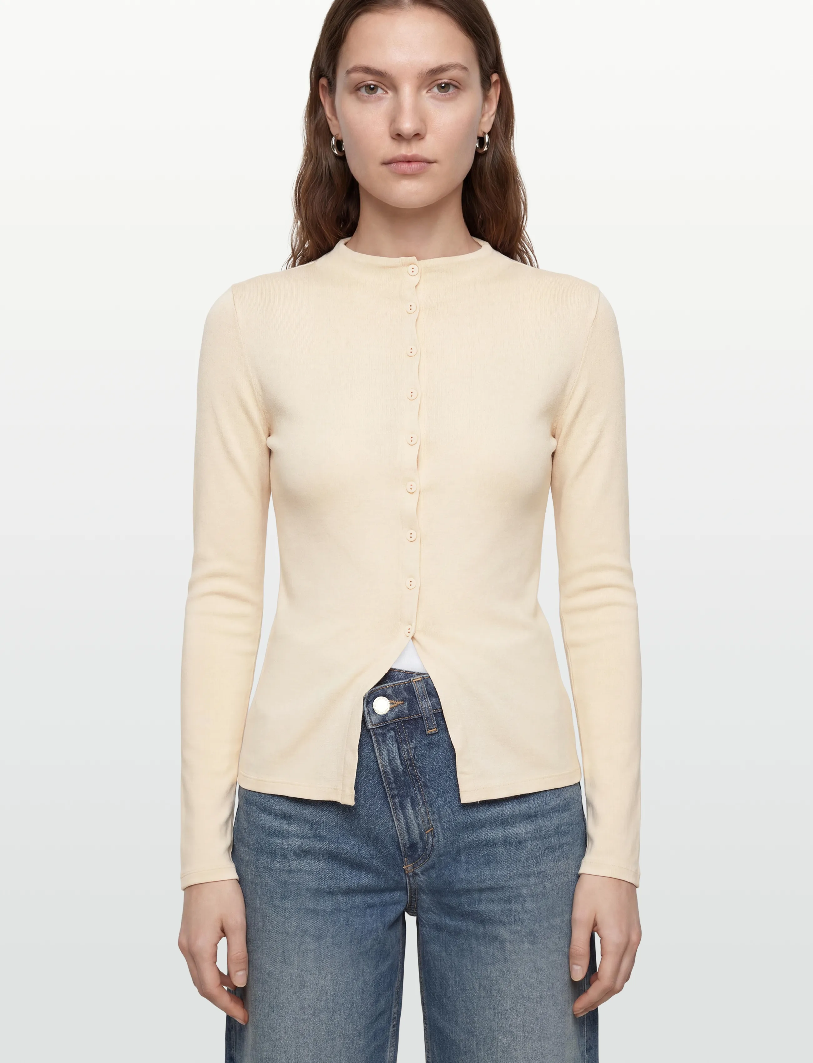 Gina Tricot Button Down Funnel Neck Top blusar dam – bild 2