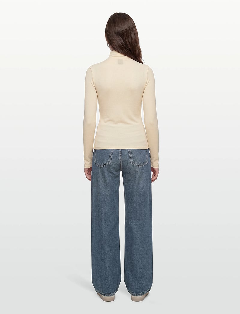 Gina Tricot - Button down funnel neck top - cardigans - gardenia (1496) - 4