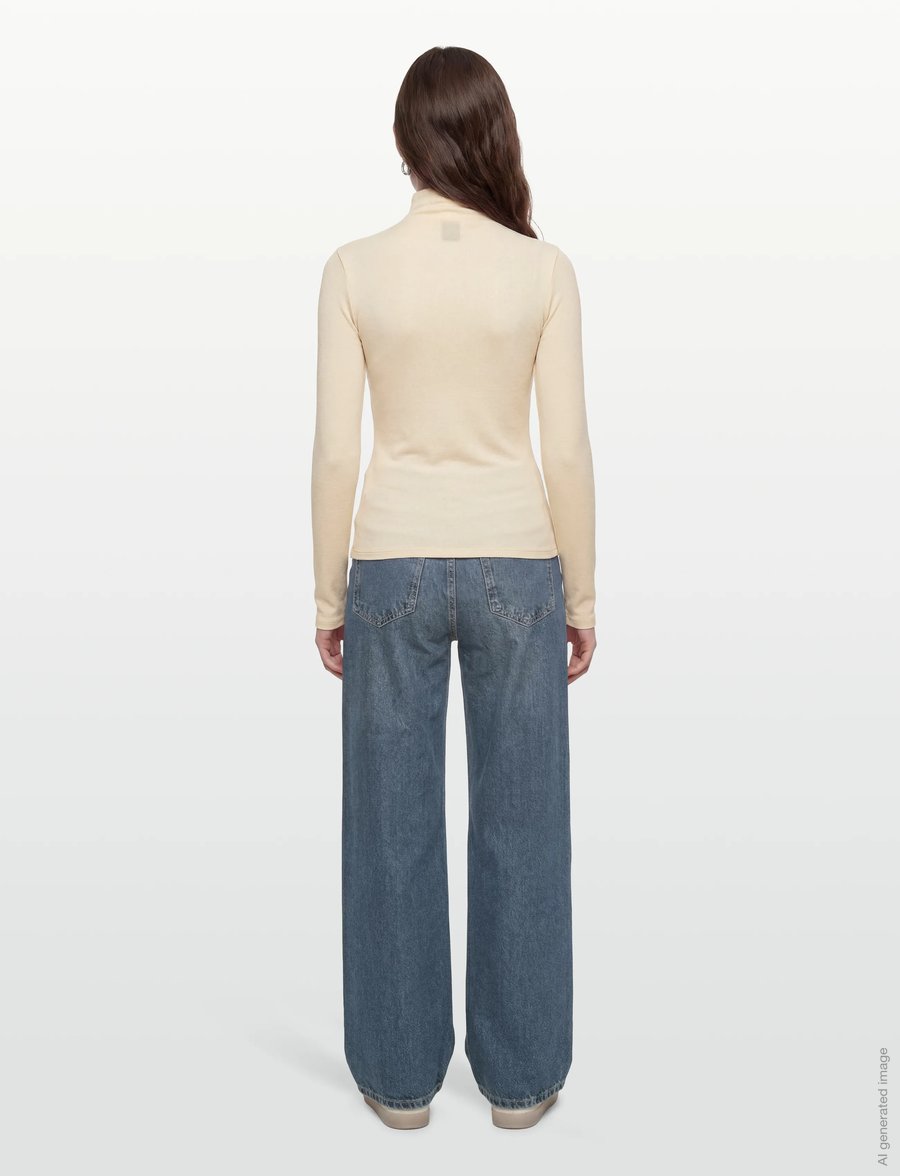 Gina Tricot - Button down funnel neck top - cardigans - gardenia (1496) - 4