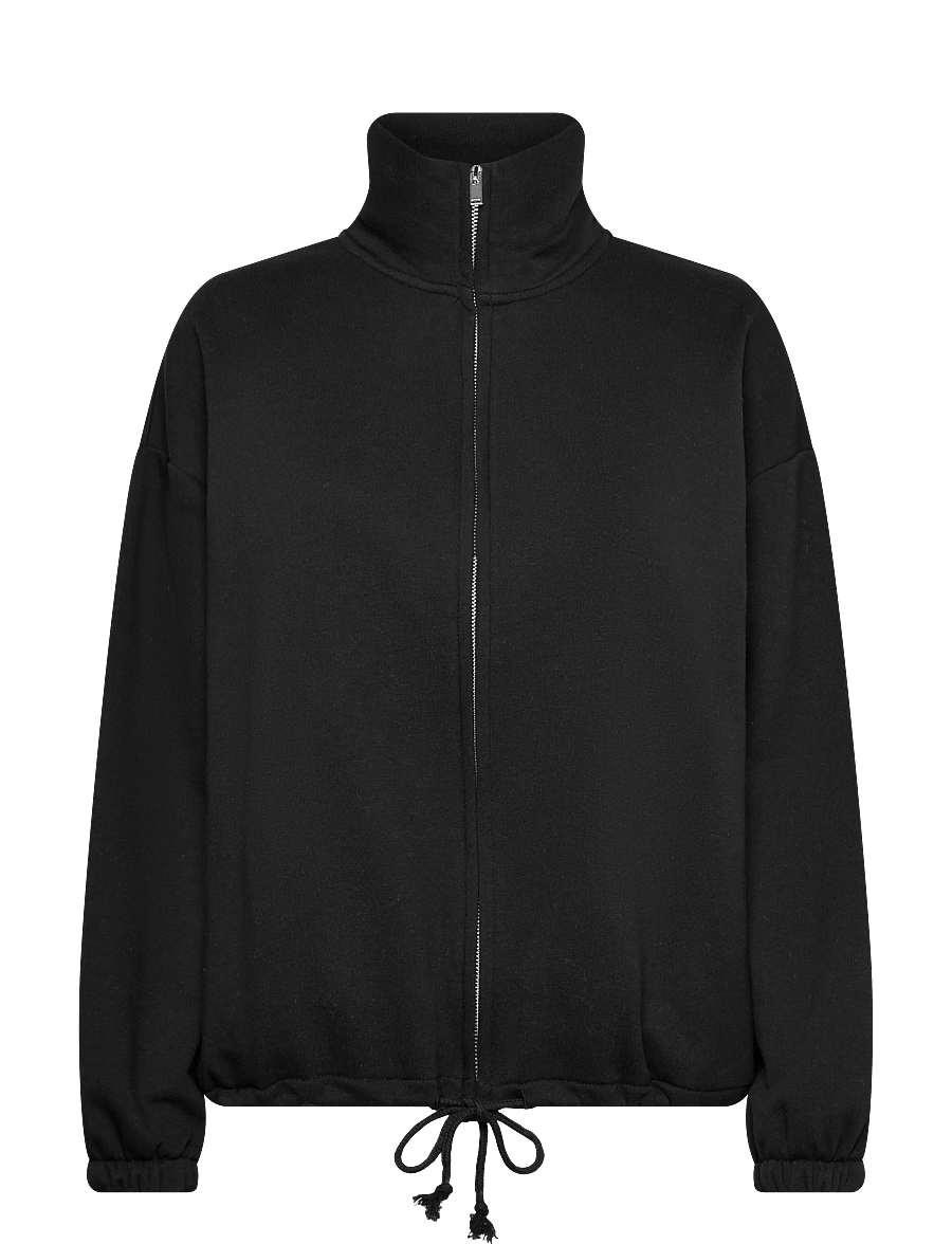 Gina Tricot - Soft sport zip sweater - kapuzenpullover - black (9000) - 1