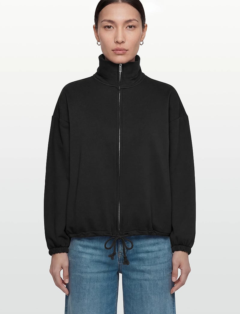 Gina Tricot - Soft sport zip sweater - kapuzenpullover - black (9000) - 3