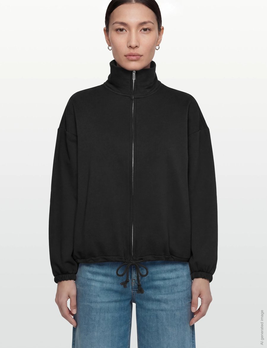 Gina Tricot - Soft sport zip sweater - kapuzenpullover - black (9000) - 3