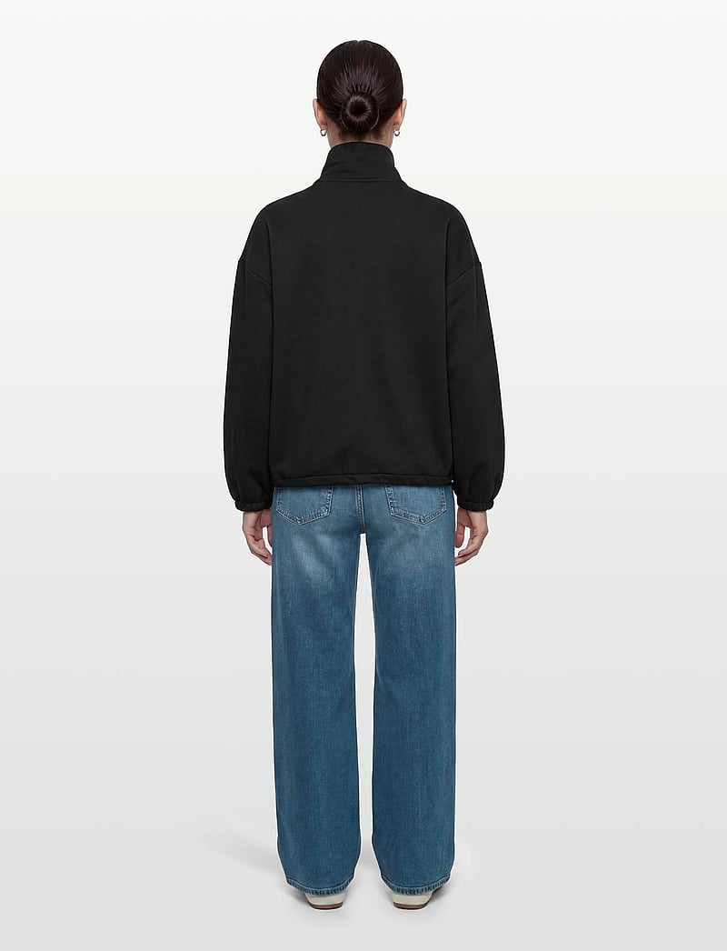 Gina Tricot - Soft sport zip sweater - kapuzenpullover - black (9000) - 4