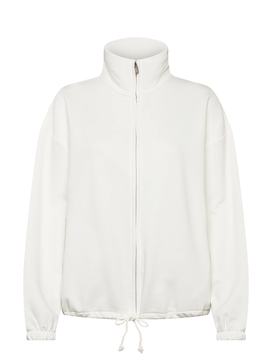 Gina Tricot - Soft sport zip sweater - kapuzenpullover - offwhite - 1