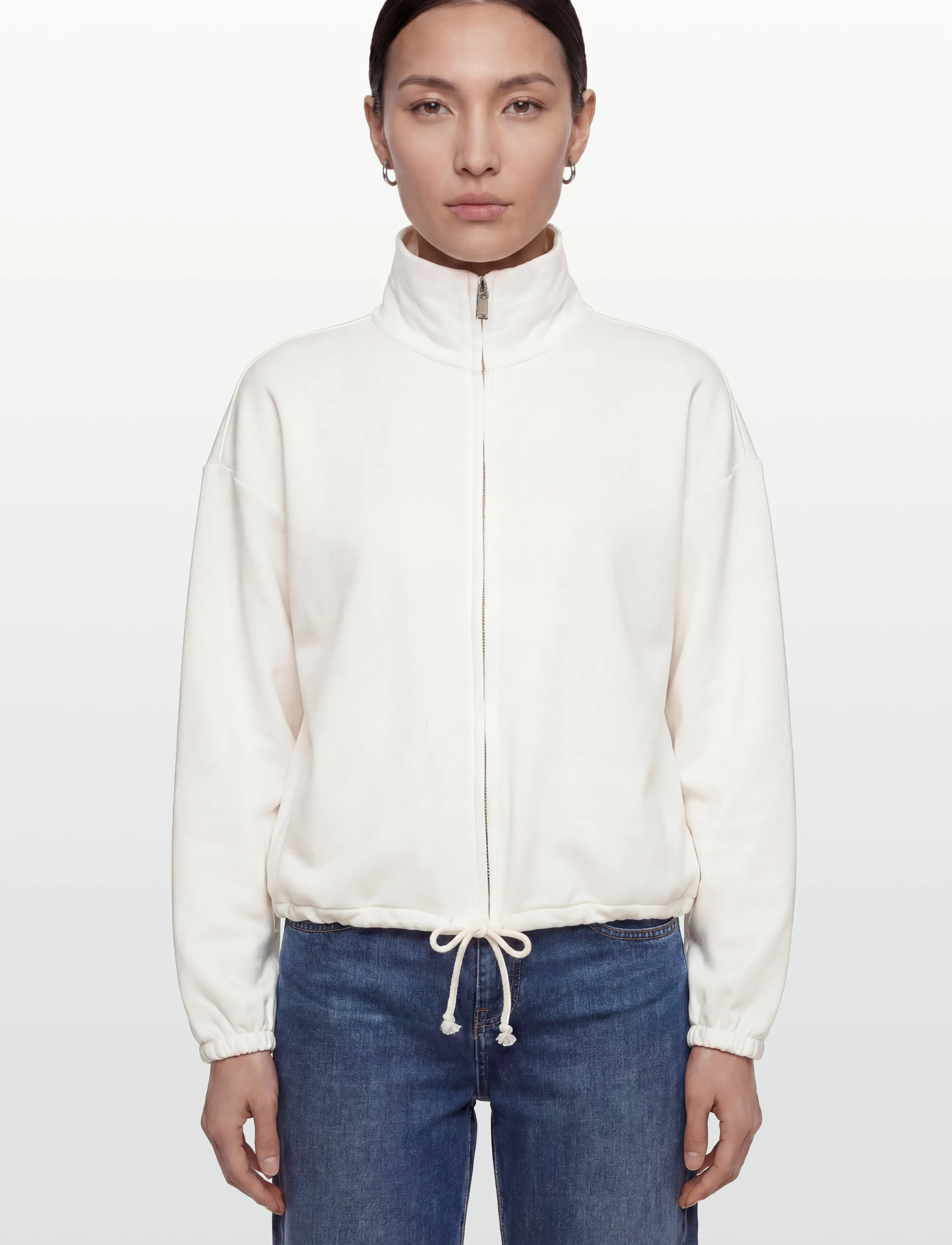 Gina Tricot - Soft sport zip sweater - hættetrøjer - offwhite - 3