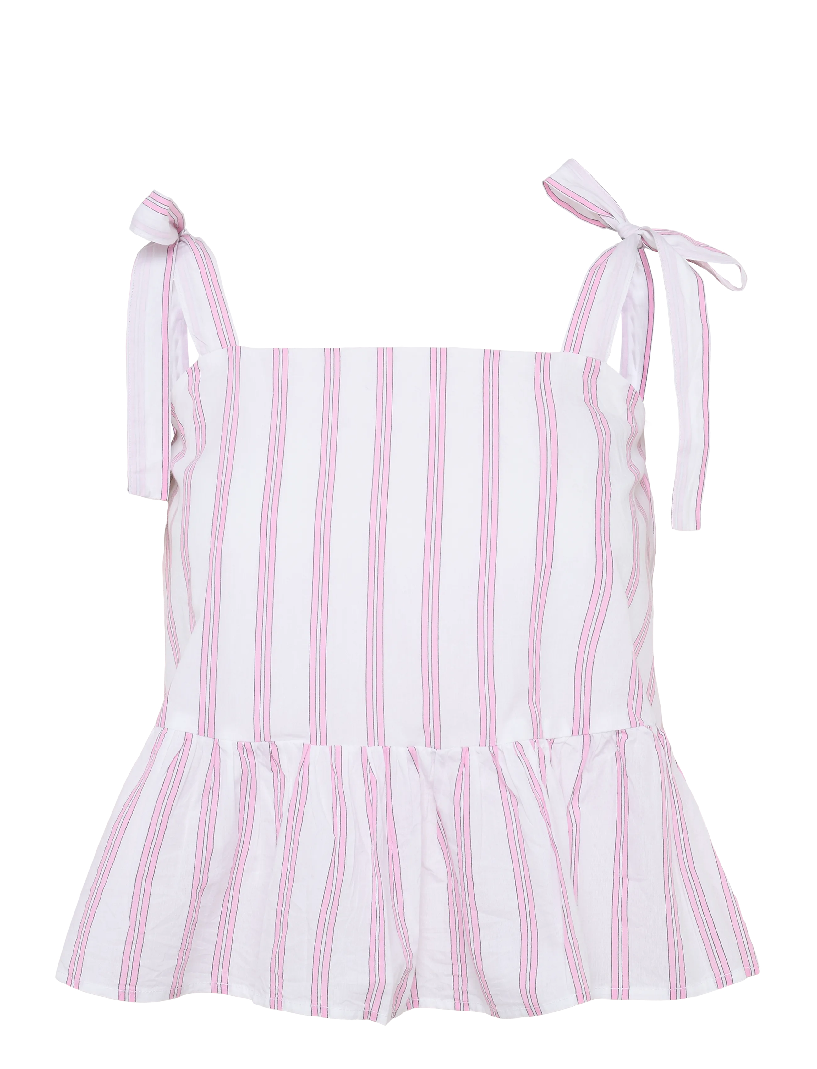 Gina Tricot Poplin pyjamas singlet - Topid - PINK STRIPE / white