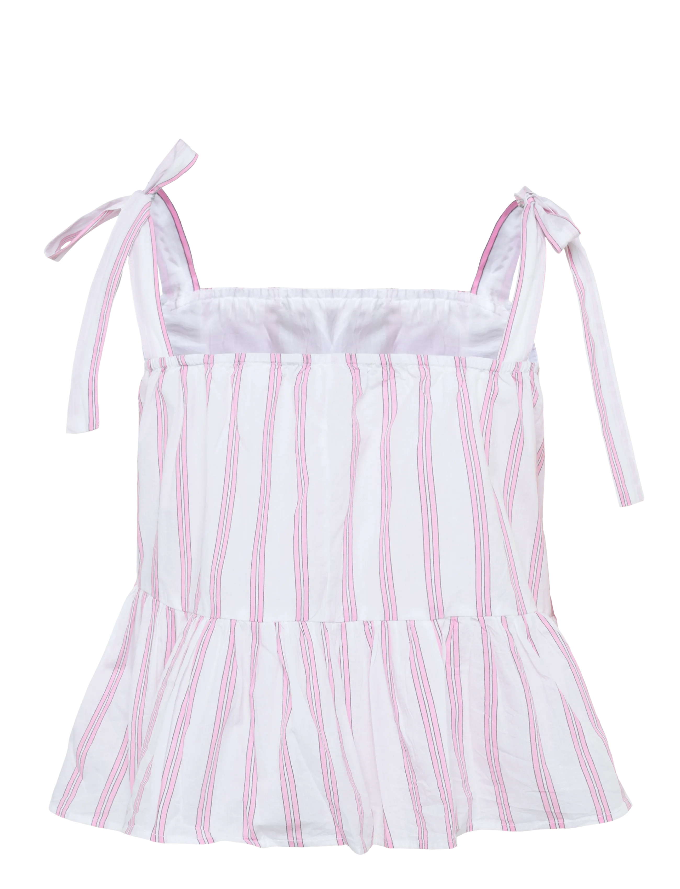 Gina Tricot - Poplin pyjamas singlet - pink stripe - 1