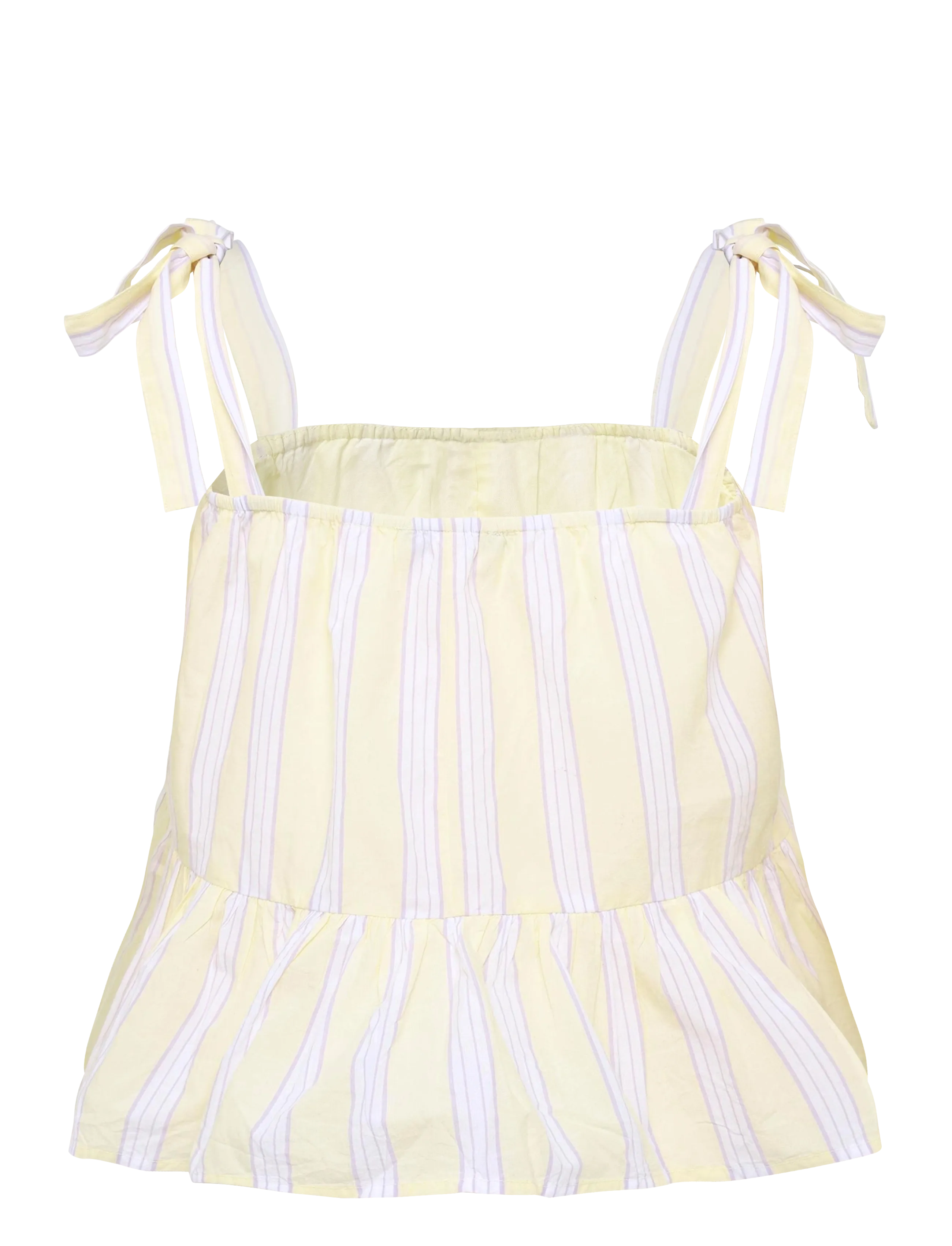 Gina Tricot - Poplin pyjamas singlet - overdele - yellow stripe (2086) - 1