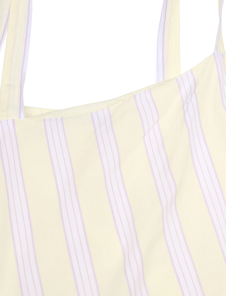 Gina Tricot - Poplin pyjamas singlet - overdele - yellow stripe (2086) - 2