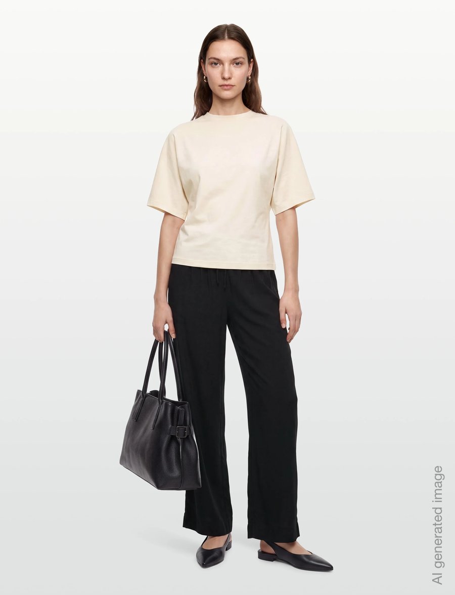 Gina Tricot - Loungewear trousers - hosen mit weitem bein - black (9000) - 0