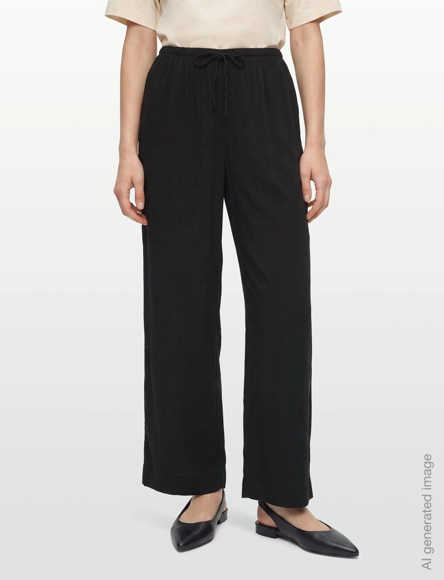 Gina Tricot - Loungewear trousers - hosen mit weitem bein - black (9000) - 3