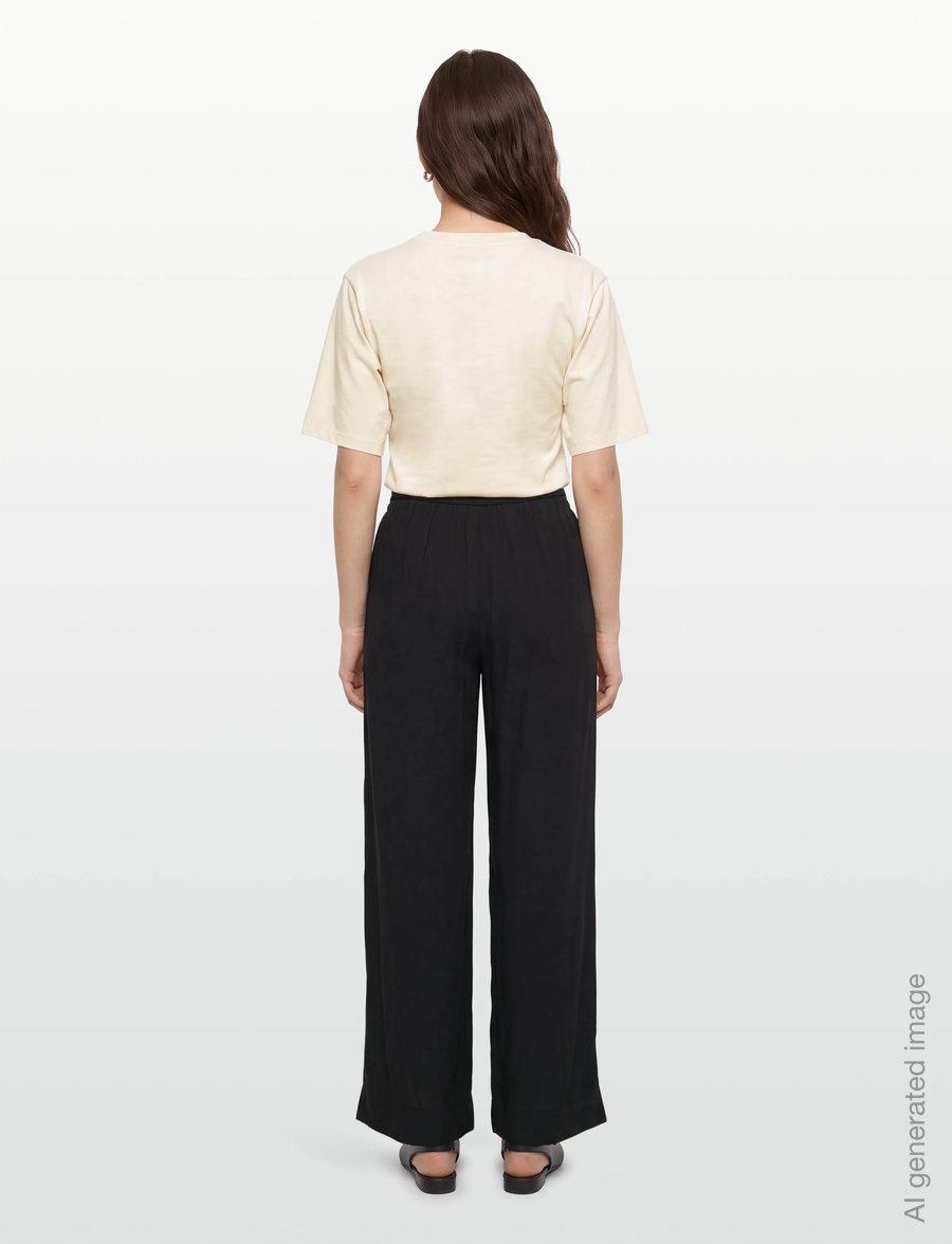Gina Tricot - Loungewear trousers - hosen mit weitem bein - black (9000) - 4