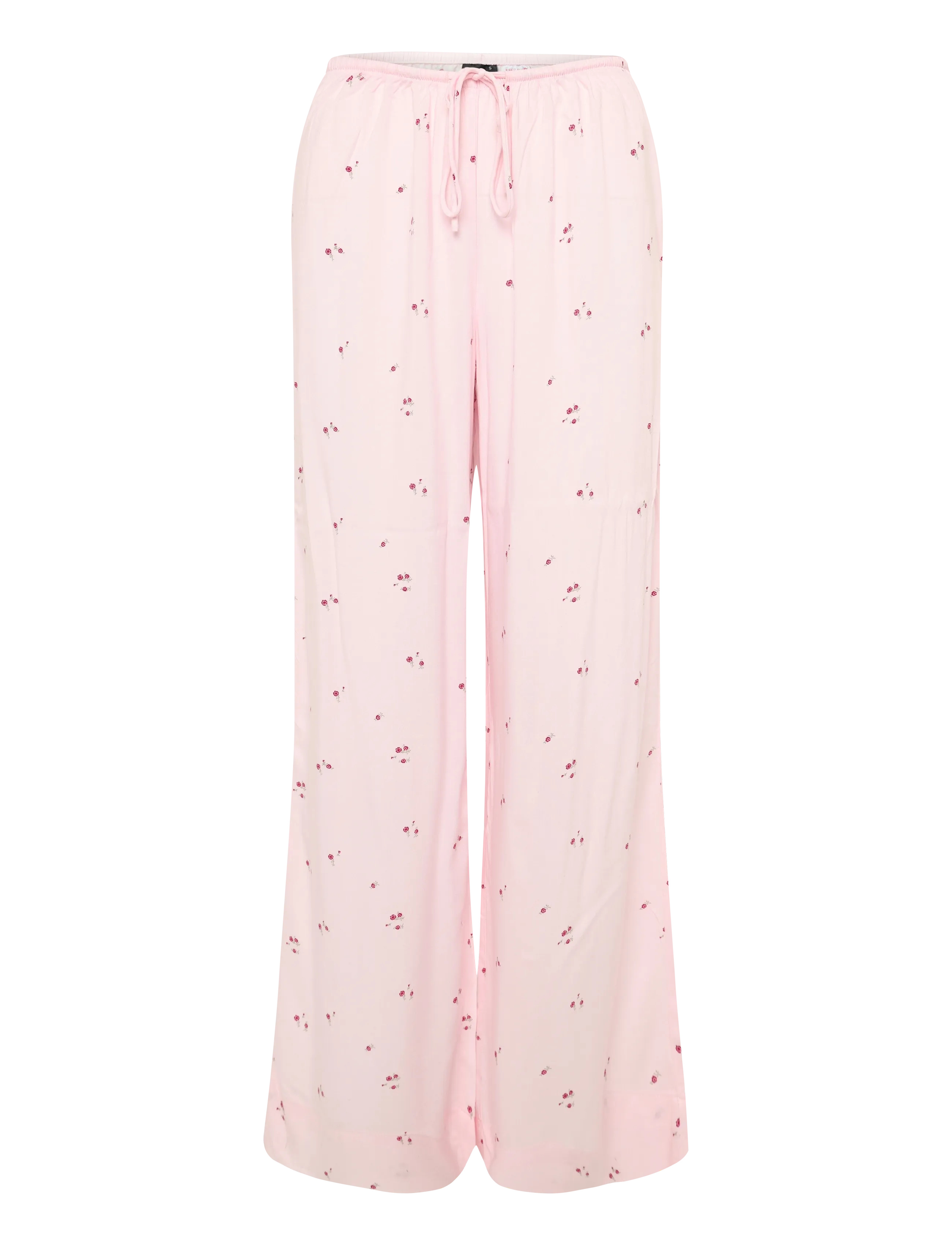 Gina Tricot Loungewear trousers - Bukser med brede ben - MINI FLOWER AOP (9275) / pink/rose