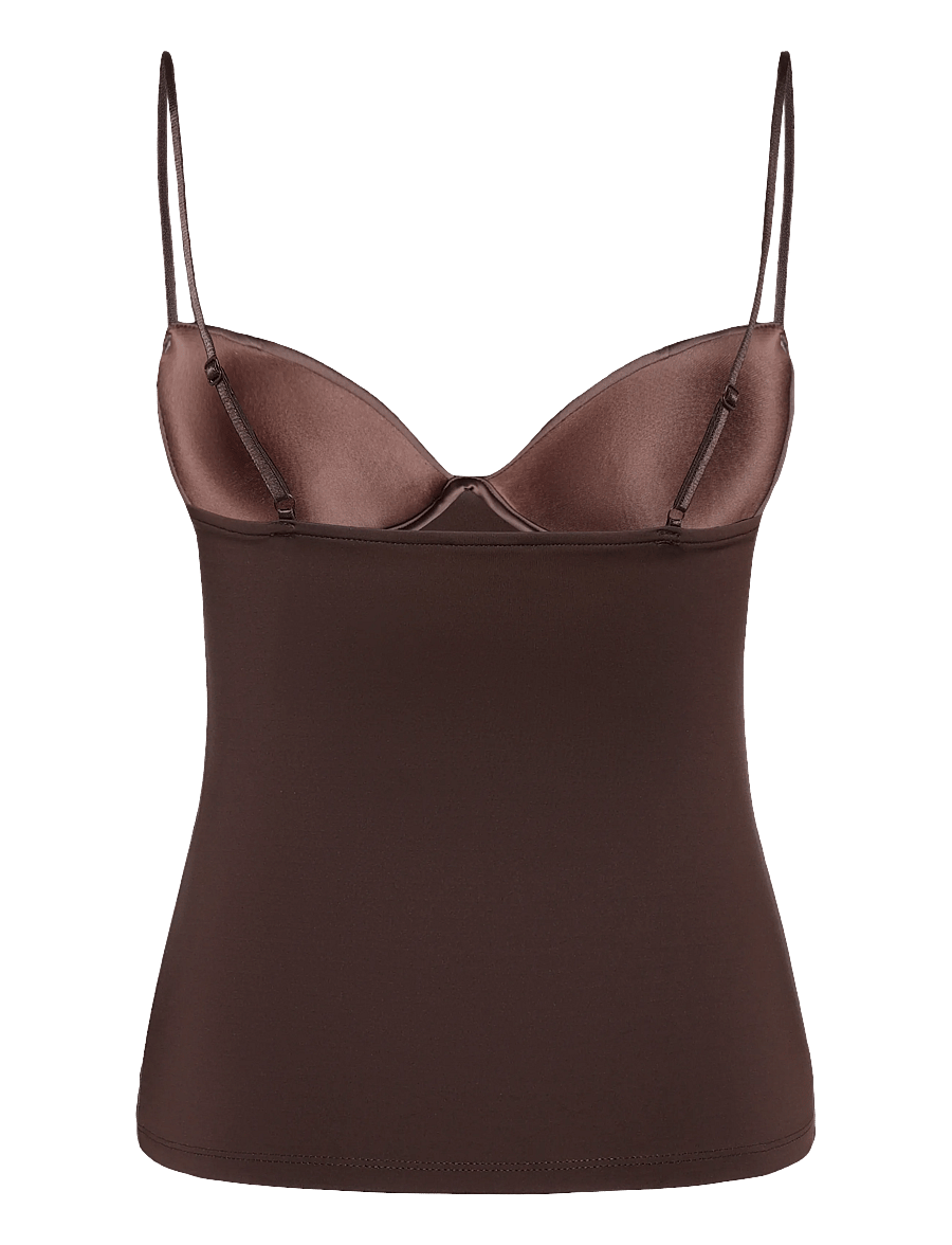 Gina Tricot - Soft shaping wow singlet - bh-linnen - dark brown (7180) - 2