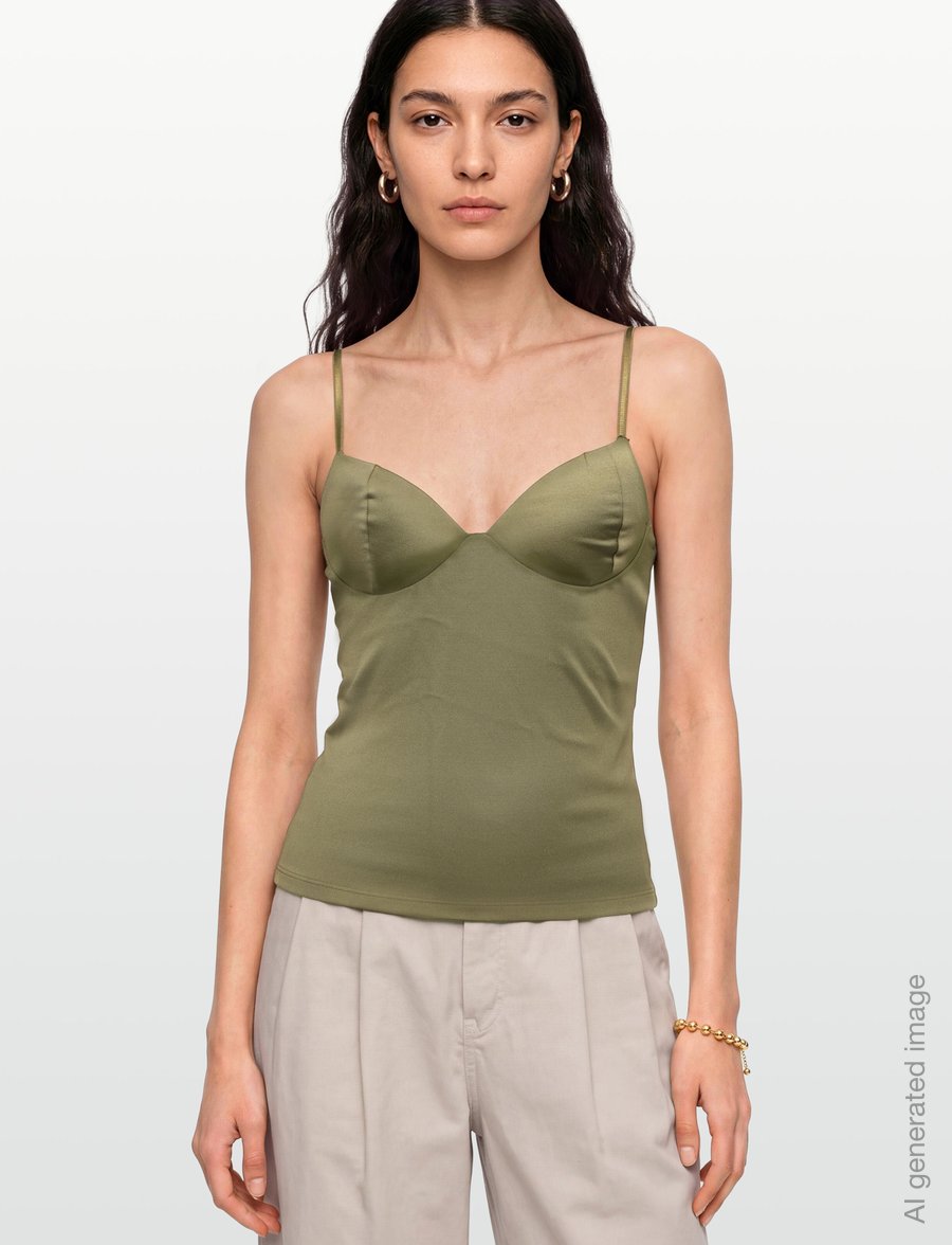 Gina Tricot - Soft shaping wow singlet - tank-top-bhs - dk green (6860) - 3