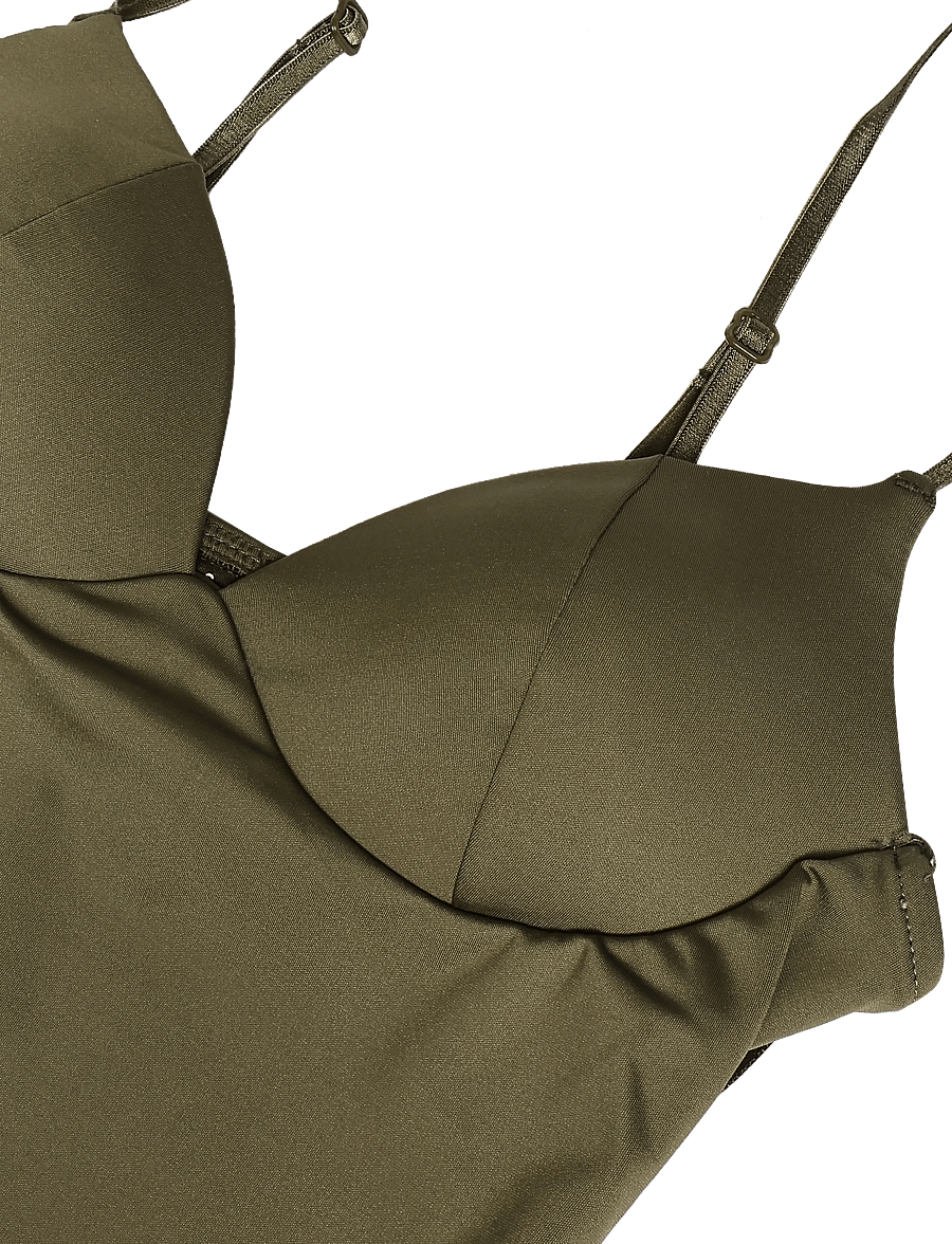 Gina Tricot - Soft shaping wow singlet - bh-linnen - dk green (6860) - 2