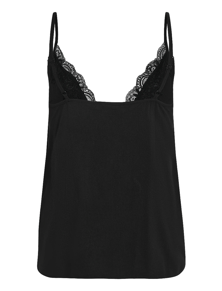 Gina Tricot - Lace loungewear singlet - overdele - black (9000) - 1