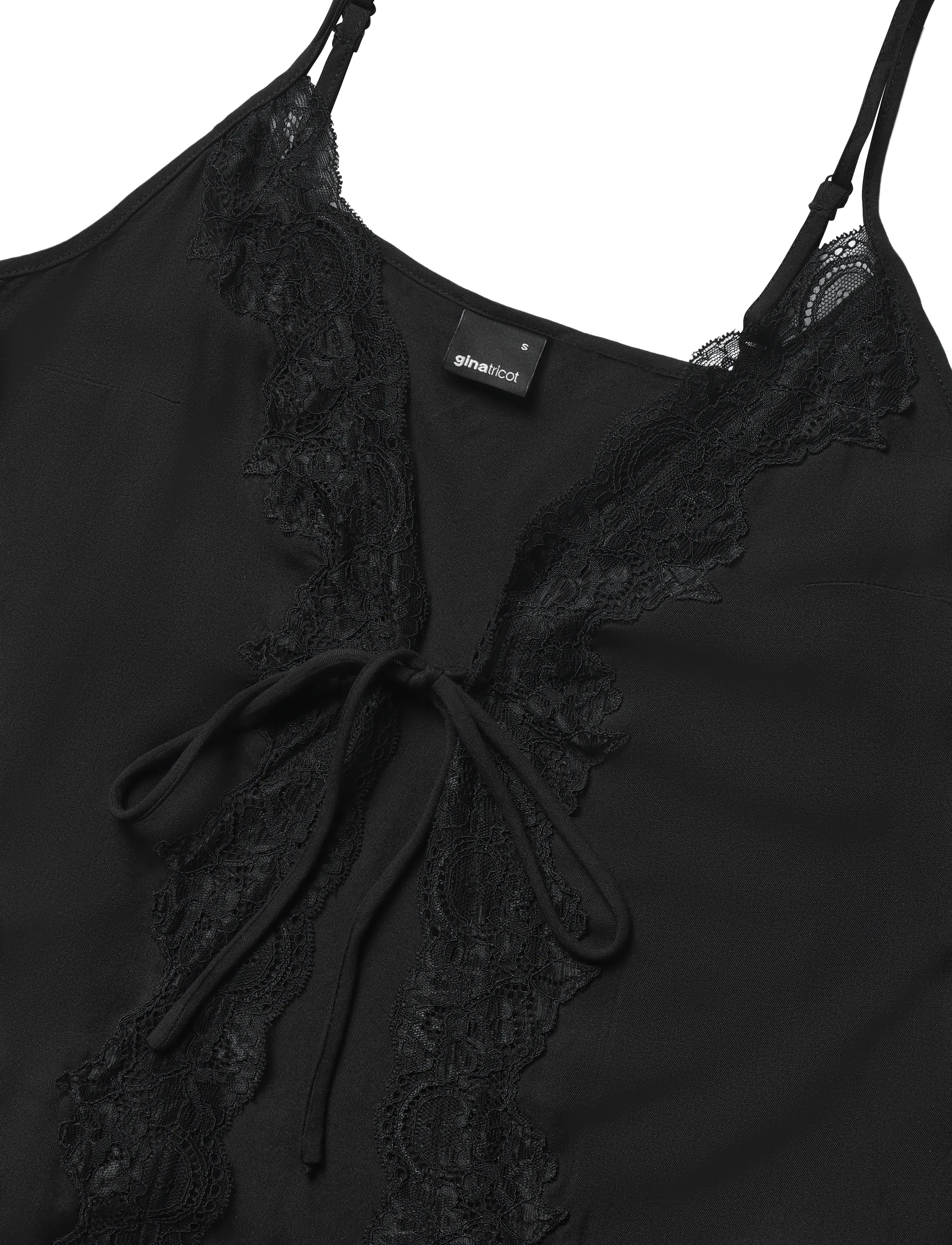 Gina Tricot - Lace loungewear singlet - overdele - black (9000) - 2