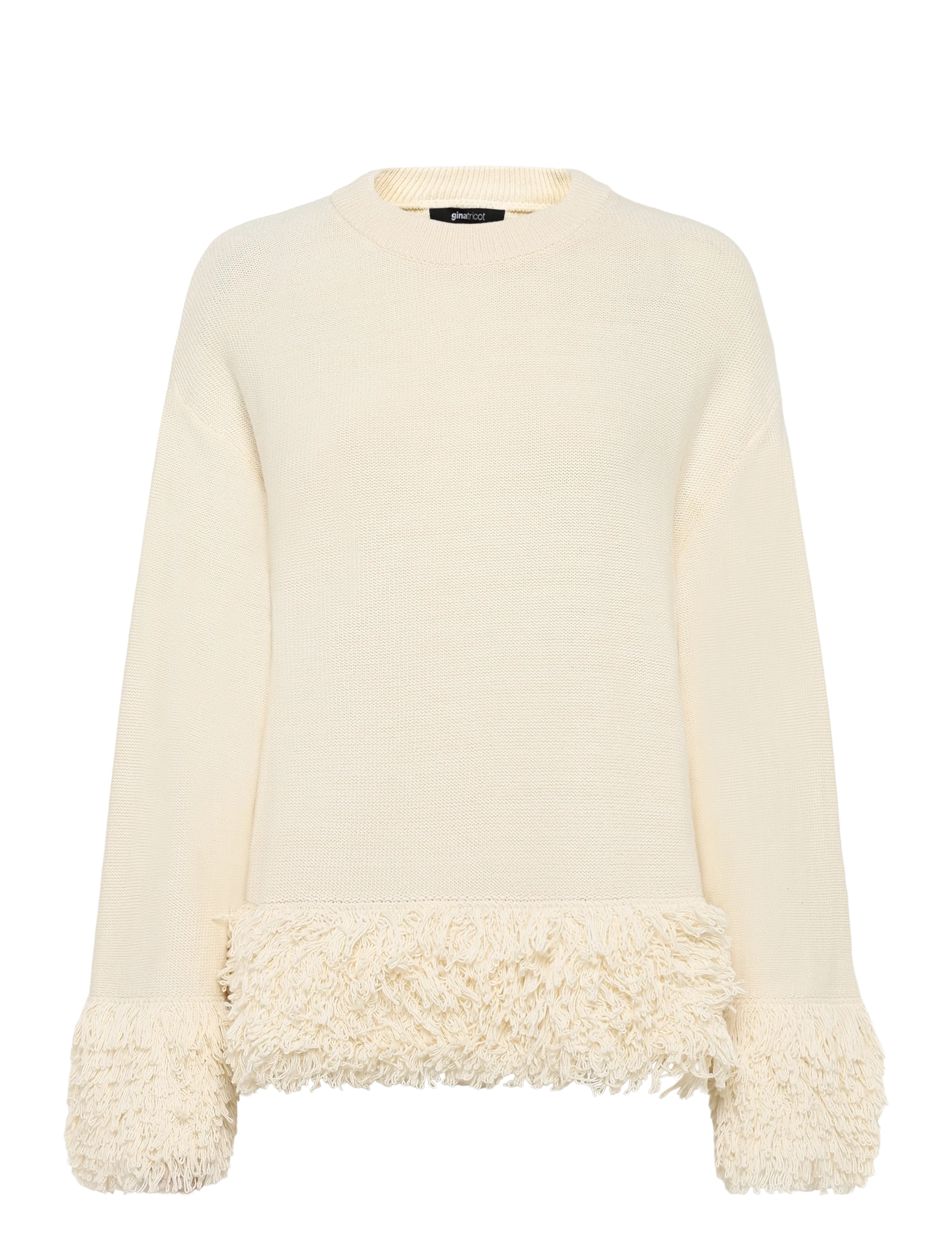 Gina Tricot Knitted fringe sweater - Kudumid - CREME (1263) / cream