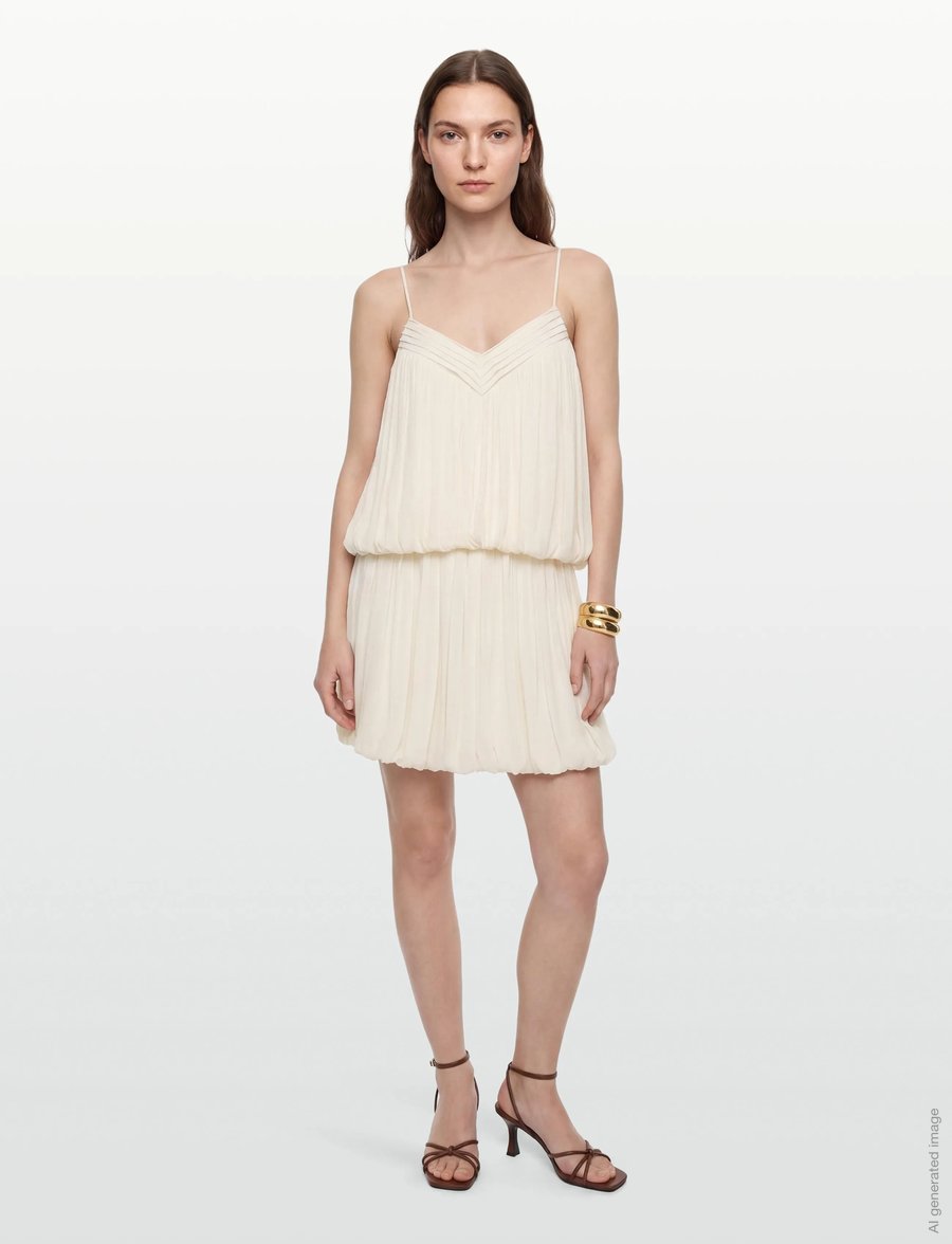 Gina Tricot - Mini dress - summer dresses - creme (1263) - 0