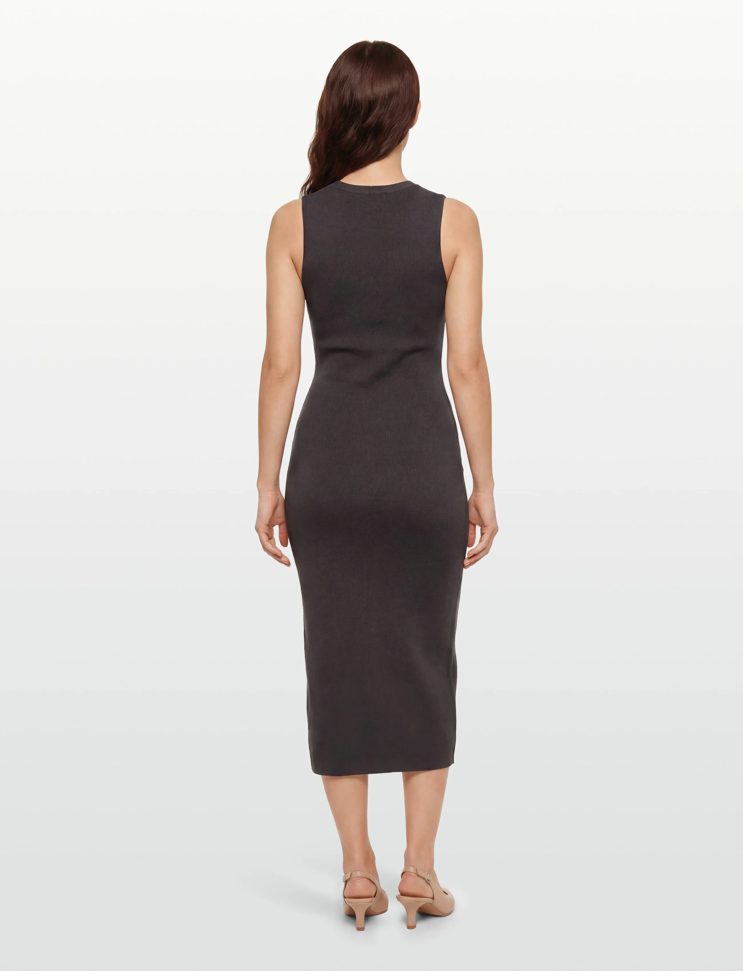 Gina Tricot - Knitted vest dress - kootud kleidid - seal brown (7083) - 4