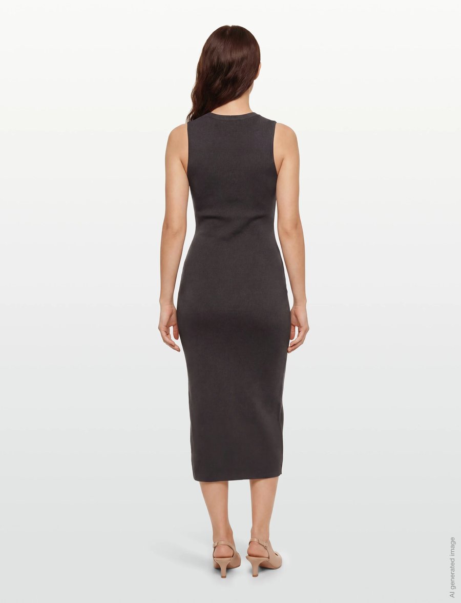 Gina Tricot - Knitted vest dress - strickkleider - seal brown (7083) - 4