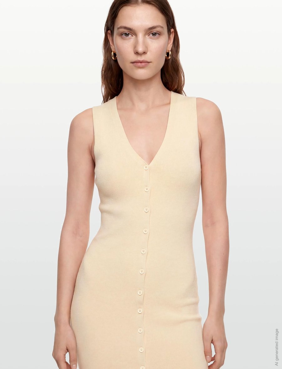 Gina Tricot - Knitted vest dress - strickkleider - vanilla yellow (2011) - 3