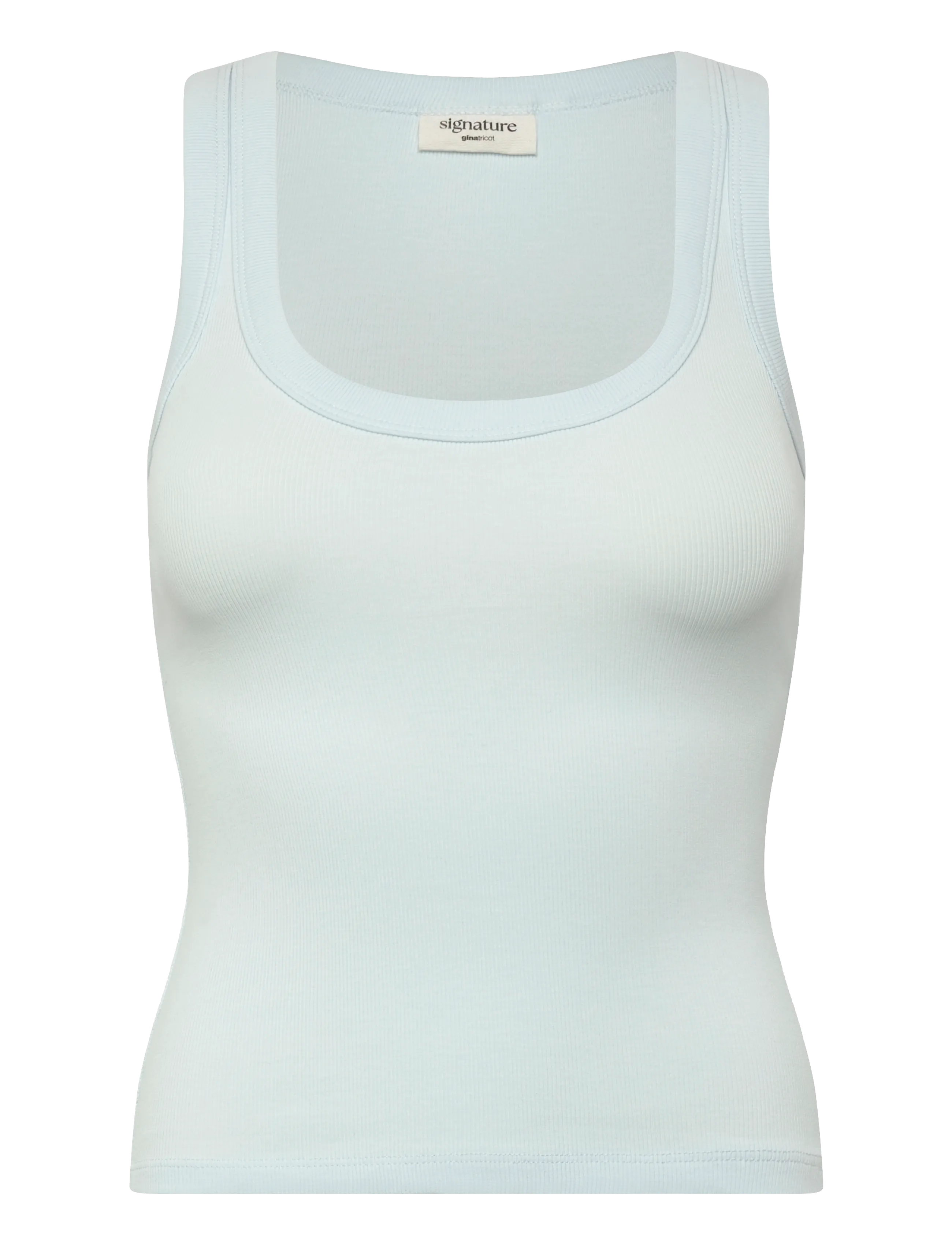 Gina Tricot Super stretch scoop neck tank - Moetrendid - ICE MELT / blue