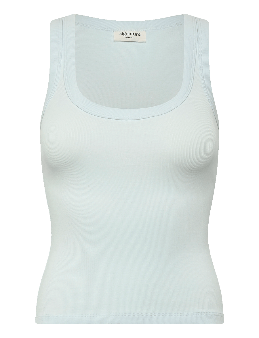 Gina Tricot - Super stretch scoop neck tank - Ärmellose tops - ice melt - 1