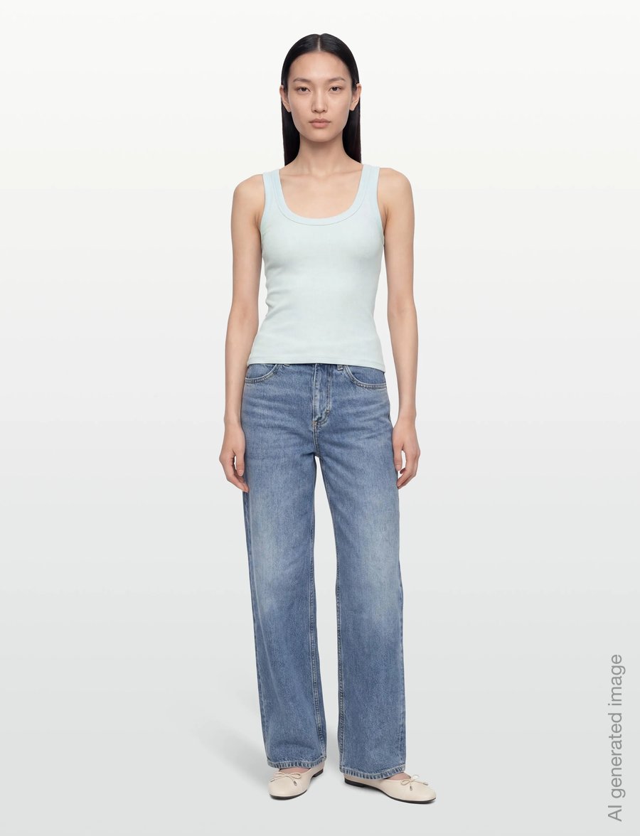 Gina Tricot - Super stretch scoop neck tank - Ärmellose tops - ice melt - 0